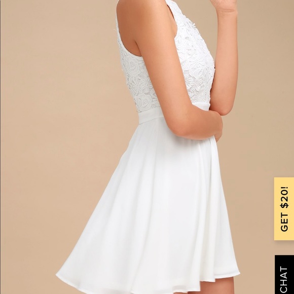 White skater dress - bridal shower/engagement party/bachelorette party - Picture 4 of 5